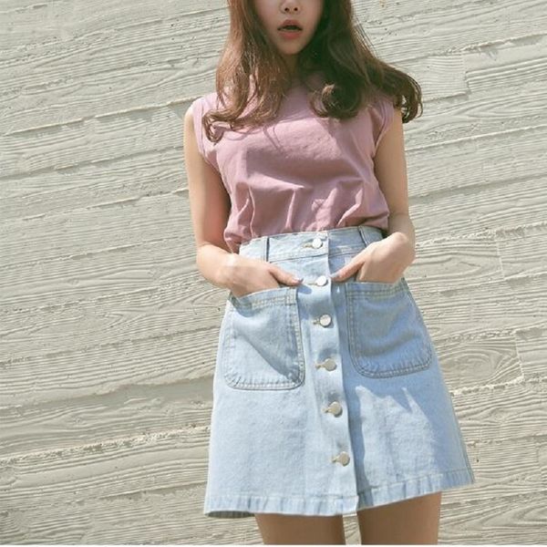 women's single breasted high waist denim short skirt female fashion pockets bust skirt a-line denim slim hip skirt, Black
women's single breasted high waist denim short skirt female fashion pockets bust skirt a-line denim slim hip skirt, Black