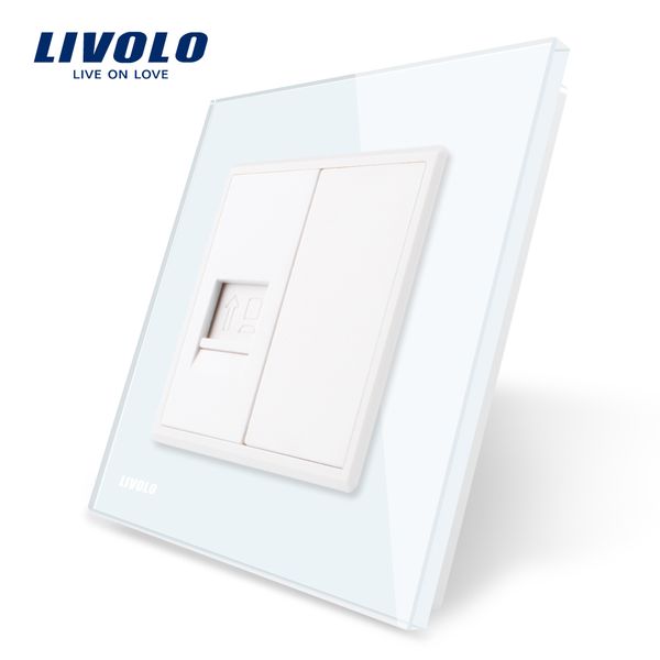 livolo стандарт eu white crystal glass panel, one gang computer socket / выход (cat6), без адаптера штекер
livolo стандарт eu white crystal glass panel, one gang computer socket / выход (cat6), без адаптера штекер