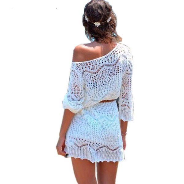 with belt 2017 beach white crochet saida de praia plus size swimwear cover ups patchwork embroidery bathing suit cover ups, Blue;gray
with belt 2017 beach white crochet saida de praia plus size swimwear cover ups patchwork embroidery bathing suit cover ups, Blue;gray