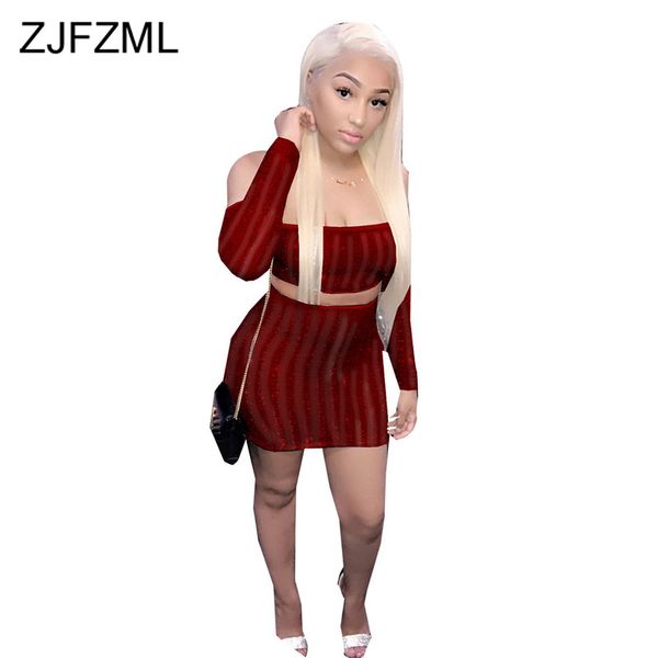 mesh sequined two piece matching set women off the shoulder backless long sleeve crop + high waist bodycon mini skirts, White
mesh sequined two piece matching set women off the shoulder backless long sleeve crop + high waist bodycon mini skirts, White