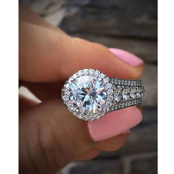 big round zircon crystal ring silver vintage bridal wedding engagement party rings for women fashion jewelry accessories, Slivery;golden
big round zircon crystal ring silver vintage bridal wedding engagement party rings for women fashion jewelry accessories, Slivery;golden