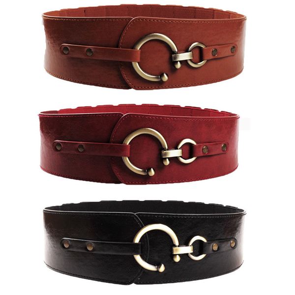leather elastic wide belt for women stretch wide waist belt for dress shirts adornment ladies waistband fashion accessories, Black;brown
leather elastic wide belt for women stretch wide waist belt for dress shirts adornment ladies waistband fashion accessories, Black;brown
