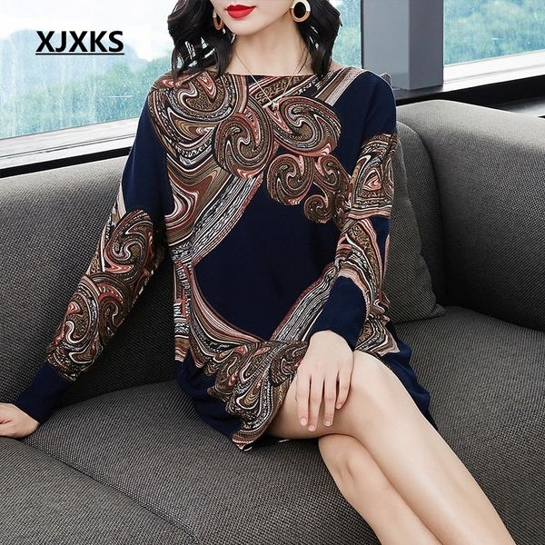 xjxks autumn long sweater women print full sleeve pullover comfortable knitted roupas feminina young female casual pull femme, White;black
xjxks autumn long sweater women print full sleeve pullover comfortable knitted roupas feminina young female casual pull femme, White;black