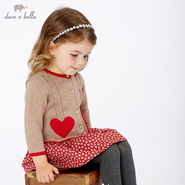 db11590 dave bella winter baby girl's princess love floral sweater dress children party dress kids infant lolita clothes, Red;yellow
db11590 dave bella winter baby girl's princess love floral sweater dress children party dress kids infant lolita clothes, Red;yellow