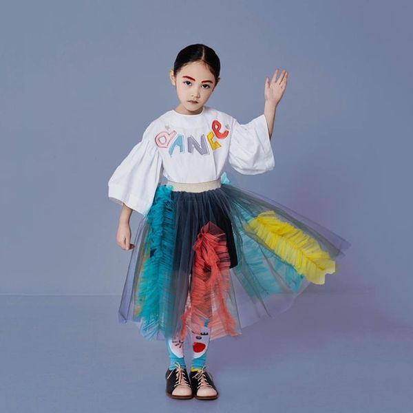 baby girl sets 2019 spring summer new kids clothes half sleeve letter print + mesh skirts 2 pcs sets children princess suit w352, White
baby girl sets 2019 spring summer new kids clothes half sleeve letter print + mesh skirts 2 pcs sets children princess suit w352, White