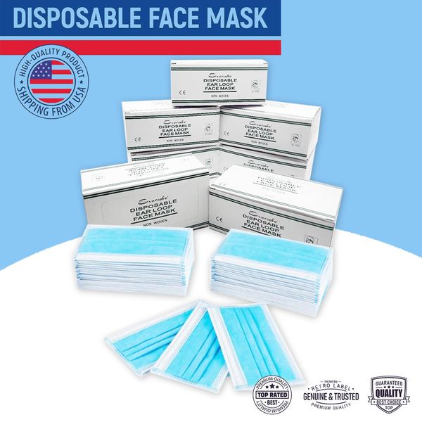 Premium 50pcs Disposable Face Earloop Masks 3-Layer Non Woven Dustproof Mouth PM2.5 Safety Masks Men and Women Factory Sale
Premium 50pcs Disposable Face Earloop Masks 3-Layer Non Woven Dustproof Mouth PM2.5 Safety Masks Men and Women Factory Sale