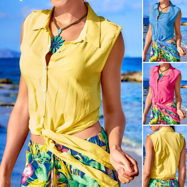 new fashion women's clothes summer vest sleeveless shirt blouse casual beach clothes, White
new fashion women's clothes summer vest sleeveless shirt blouse casual beach clothes, White