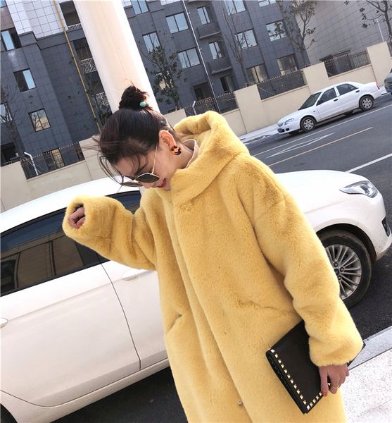 winter clothing new thickening imitation mink coat coat female long hooded loose artificial fur imitation fur, Black
winter clothing new thickening imitation mink coat coat female long hooded loose artificial fur imitation fur, Black