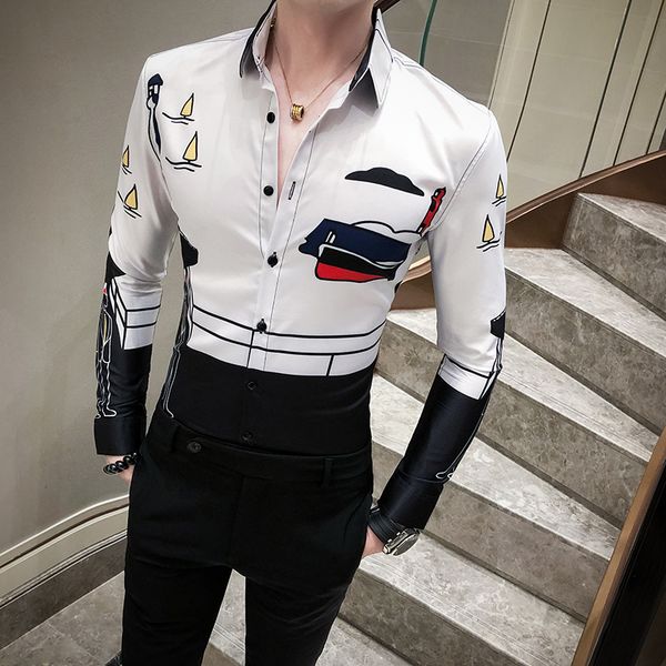 streetwear men shirts casual slim fit 2020 spring men shirt british style long sleeve printing shirt camisa social masculina, White;black
streetwear men shirts casual slim fit 2020 spring men shirt british style long sleeve printing shirt camisa social masculina, White;black