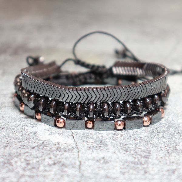 diffone 2020 fashion jewelry 3pcs/set mens braclet round square v shape hematite stone bracelet weaving rope brazalete pulseira, Golden;silver
diffone 2020 fashion jewelry 3pcs/set mens braclet round square v shape hematite stone bracelet weaving rope brazalete pulseira, Golden;silver