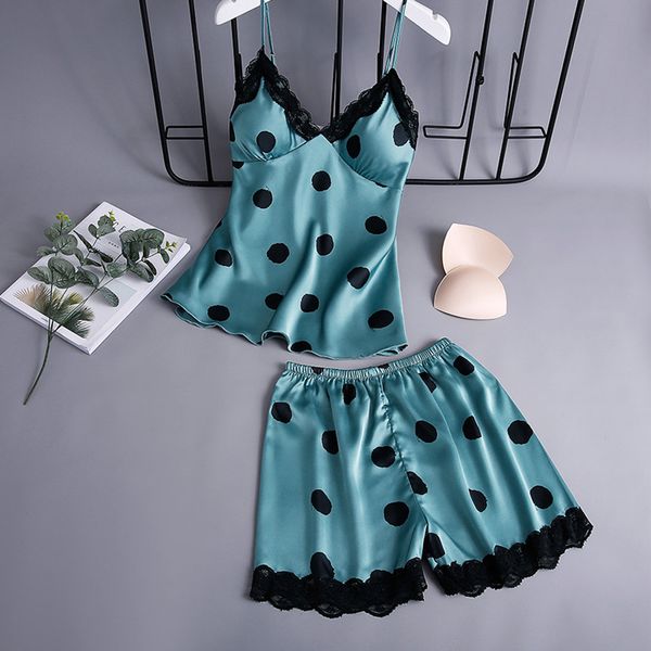 women's pajamas sleeveless dot print lingerie nightwear underwear lace short sleepwear set pijama feminino inverno -xl, Black;red 
women's pajamas sleeveless dot print lingerie nightwear underwear lace short sleepwear set pijama feminino inverno -xl, Black;red