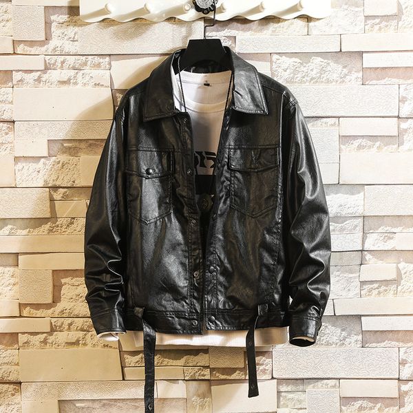 fashion men's leather jacket spring autumn casual loose motorcycle mens faux fur coats hip hop big size 5xl, Black
fashion men's leather jacket spring autumn casual loose motorcycle mens faux fur coats hip hop big size 5xl, Black