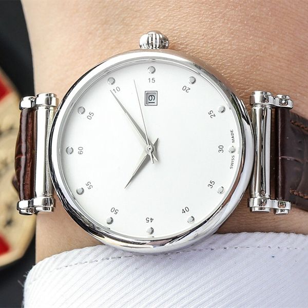 luxury men's boutique watch 8215 mechanical movement authentic pu leather strap calendar fashion casual fashion watch 40 mm 12 mm, Slivery;brown
luxury men's boutique watch 8215 mechanical movement authentic pu leather strap calendar fashion casual fashion watch 40 mm 12 mm, Slivery;brown