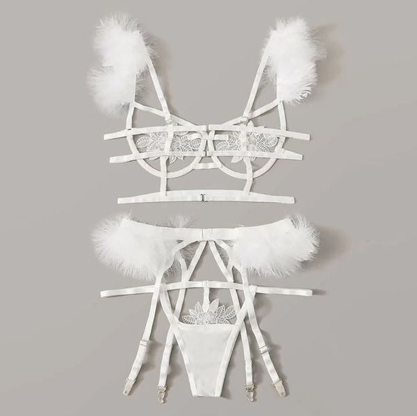 women lingerie corset lace babydoll open bra set underwear hole underwire racy muslin sleepwear underwear +briefs, Black;white
women lingerie corset lace babydoll open bra set underwear hole underwire racy muslin sleepwear underwear +briefs, Black;white