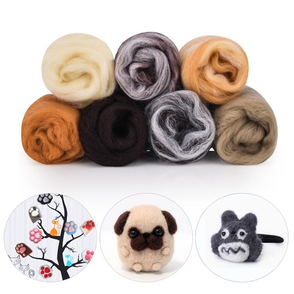 7 color needle felting set wool felt craft kit starter fabric yarn roving diy animal doll sewing mold needlework accessories
7 color needle felting set wool felt craft kit starter fabric yarn roving diy animal doll sewing mold needlework accessories