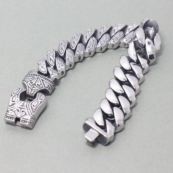 17mm men flat curb bracelet cuban stainless steel chain bracelets hip hop rock sports jewelry customize, Black
17mm men flat curb bracelet cuban stainless steel chain bracelets hip hop rock sports jewelry customize, Black