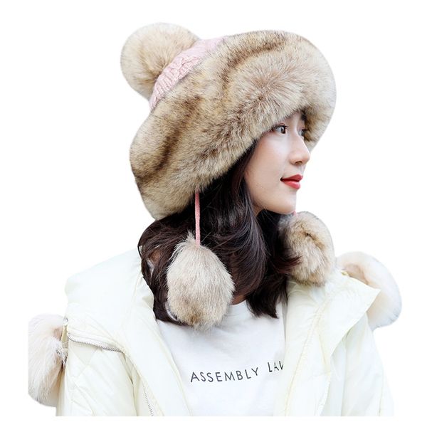 pompom брим плюшевые женский головной убор женщин мода keep warm winter earmuffs ветрозащитный девушка шапки вязаные шерсти мяч хемминг hat, Blue;gray 
pompom брим плюшевые женский головной убор женщин мода keep warm winter earmuffs ветрозащитный девушка шапки вязаные шерсти мяч хемминг hat, Blue;gray