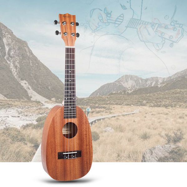 NAOMI 26" Ukulele Pinapple Shape Tenor Ukulele Uke 4 Strings Ukulele