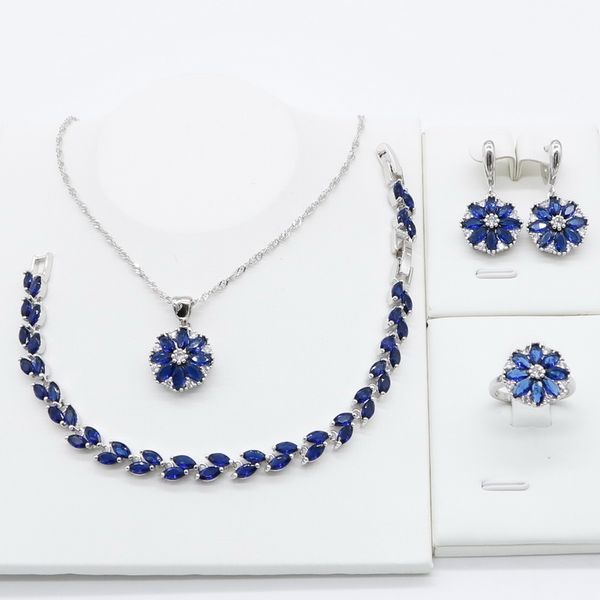 blue crystal 925 silver jewelry sets for women marquise cut bracelet necklace pendant ring earrings bridal birthday gift, Slivery;golden
blue crystal 925 silver jewelry sets for women marquise cut bracelet necklace pendant ring earrings bridal birthday gift, Slivery;golden
