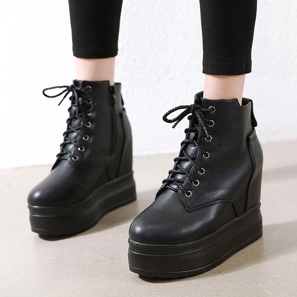 ymechic fashion lace up thick platform combat boots for women black gothic punk lacing wedges winter shoes goth ankle boot 2019
ymechic fashion lace up thick platform combat boots for women black gothic punk lacing wedges winter shoes goth ankle boot 2019
