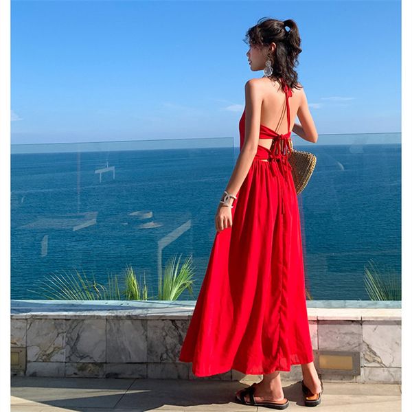 bohemian beach vacation backless red suspender dress 2020 summer chiffon printed elegant banquet casual dress, Black;gray
bohemian beach vacation backless red suspender dress 2020 summer chiffon printed elegant banquet casual dress, Black;gray