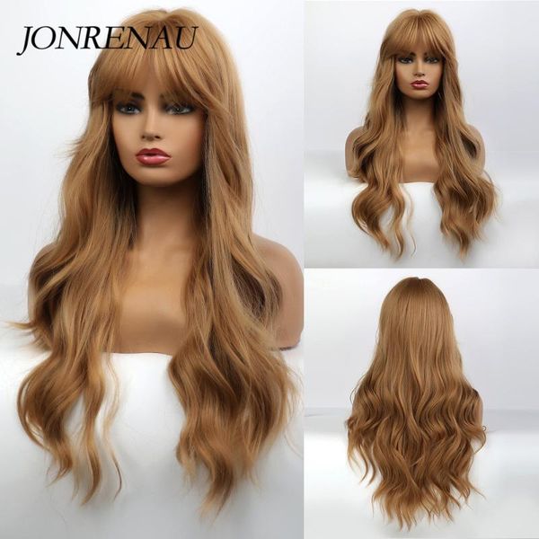 synthetic wigs jonrenau 26" brown color long wavy hair trendy cosplay with neat bangs for white/black women everyday
synthetic wigs jonrenau 26" brown color long wavy hair trendy cosplay with neat bangs for white/black women everyday