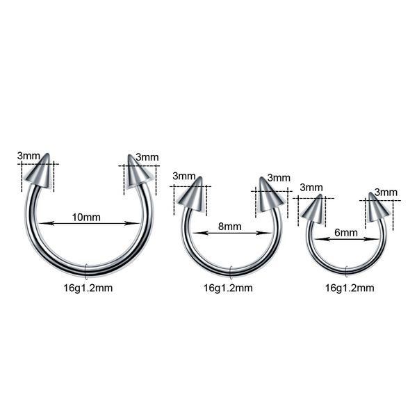 1pc nose horseshoe ring nose septum ring g23 titanium circular piercing ear cartilage tragus body jewelry piercing, Slivery;golden
1pc nose horseshoe ring nose septum ring g23 titanium circular piercing ear cartilage tragus body jewelry piercing, Slivery;golden