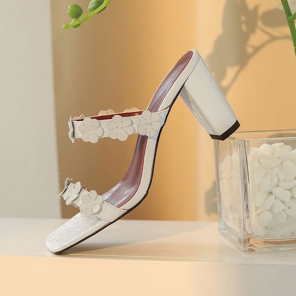elegant fashion genuine leather slippers for women summer high heels sandals women retro wedding party shoes woman, Black
elegant fashion genuine leather slippers for women summer high heels sandals women retro wedding party shoes woman, Black