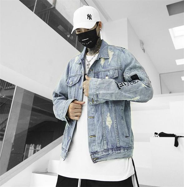 fashion mens jeans jackets street styles embroidery mens single breasted coats homme casual holes loose clothes, Black;brown
fashion mens jeans jackets street styles embroidery mens single breasted coats homme casual holes loose clothes, Black;brown