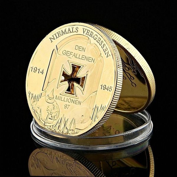 military coin world war germany coin cross ich hatt einen kameraden 1oz gold plated challenge coin
military coin world war germany coin cross ich hatt einen kameraden 1oz gold plated challenge coin