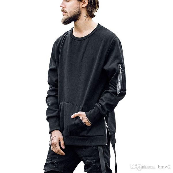 side zipper ribbon hoodies 2017 mens hip hop swag zip pocket pullover sweatshirts fashion casual hoodie streetwear, Black
side zipper ribbon hoodies 2017 mens hip hop swag zip pocket pullover sweatshirts fashion casual hoodie streetwear, Black