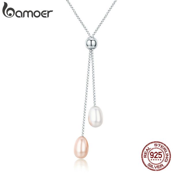 bamoer authentic 925 sterling silver glittering freshwater pearl women long chain pendant necklace silver jewelry gift scn189
bamoer authentic 925 sterling silver glittering freshwater pearl women long chain pendant necklace silver jewelry gift scn189