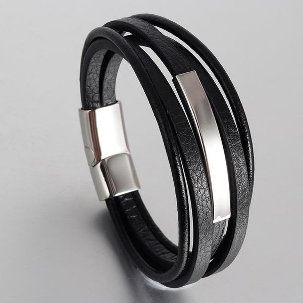 naiqube leather bracelet men 2020 fashion stainless steel clasp luxury genuine leather charm bracelet for men jewelry gift, Golden;silver
naiqube leather bracelet men 2020 fashion stainless steel clasp luxury genuine leather charm bracelet for men jewelry gift, Golden;silver