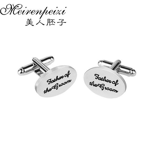 letter 'father of groom ' men gift wedding oval cuff links silver plated novelty simple design cufflinks for father wholesale, Silver;golden
letter 'father of groom ' men gift wedding oval cuff links silver plated novelty simple design cufflinks for father wholesale, Silver;golden