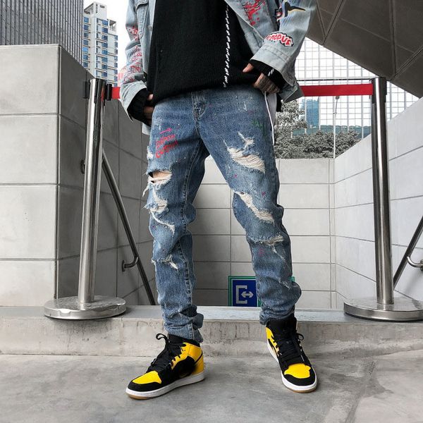 ewq / мужские брюки 2020 весна новых джинсов мужской hip hop печать самосовершенствование карандаш брюки fashione denim trouers 19h-a181, Blue
ewq / мужские брюки 2020 весна новых джинсов мужской hip hop печать самосовершенствование карандаш брюки fashione denim trouers 19h-a181, Blue