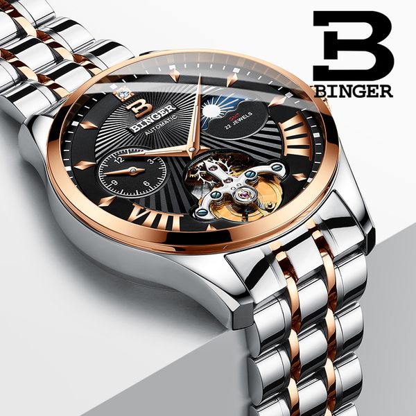 switzerland mechanical watch men binger business men watches skeleton wrist automatic watch waterproof relogio masculino, Slivery;brown
switzerland mechanical watch men binger business men watches skeleton wrist automatic watch waterproof relogio masculino, Slivery;brown