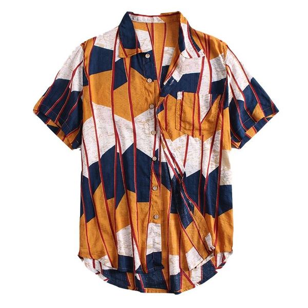 summer eye-catching men clothes hawaiian men dress new cotton shirt shirt short sleeve lapel collar loose beach camisa chemise, White;black 
summer eye-catching men clothes hawaiian men dress new cotton shirt shirt short sleeve lapel collar loose beach camisa chemise, White;black