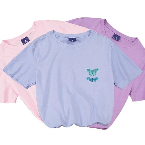 sweet fresh summer butterfly t-shirt lovely women cotton clothes tshirt plus size kpop kawaii t shirt brand aesthetic feminino, White
sweet fresh summer butterfly t-shirt lovely women cotton clothes tshirt plus size kpop kawaii t shirt brand aesthetic feminino, White