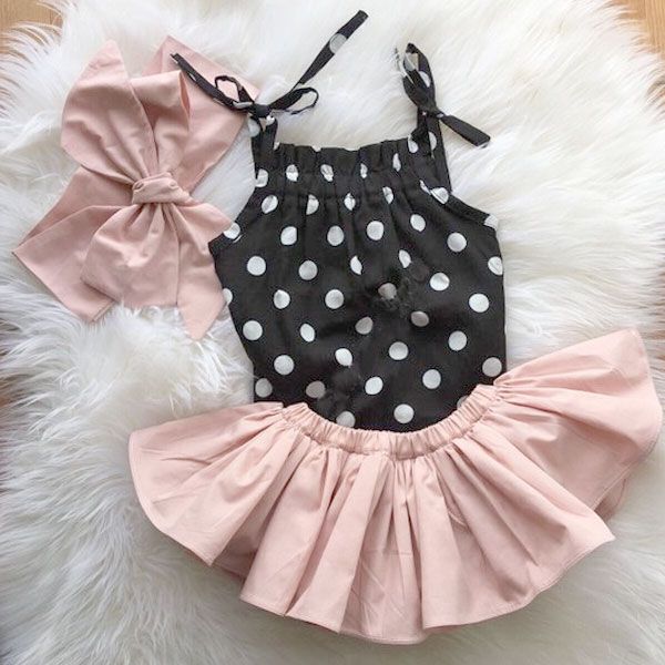 0-24m toddler newborn infant baby girls clothes set black dot vest + ruffles skirts outfits summer baby girl costumes, Pink;blue
0-24m toddler newborn infant baby girls clothes set black dot vest + ruffles skirts outfits summer baby girl costumes, Pink;blue