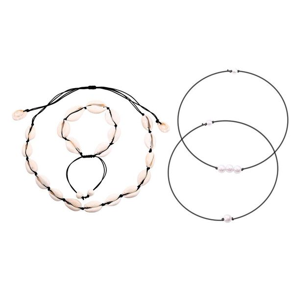 2019 new fashion jewelry sets bohemian freshwater pearl natural shell 4 piece set necklace ladies children necklace sets#sp30, Silver
2019 new fashion jewelry sets bohemian freshwater pearl natural shell 4 piece set necklace ladies children necklace sets#sp30, Silver