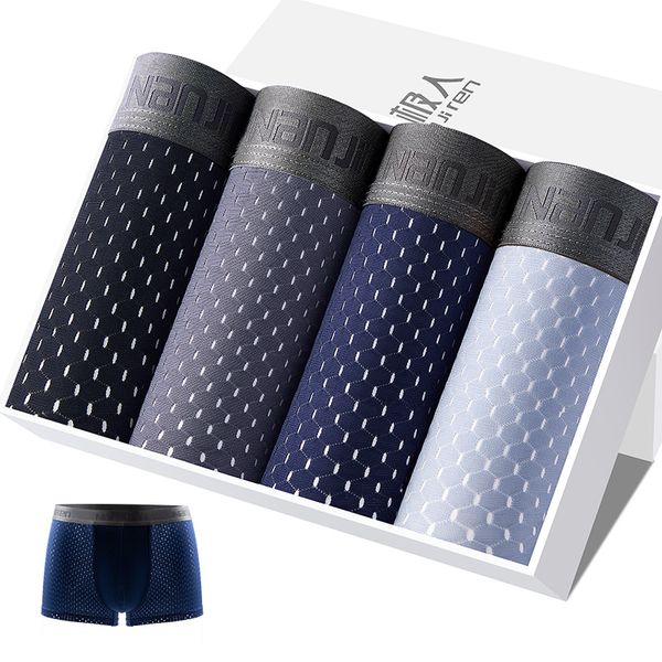 4pairs/lot ice silk men's underwear modal cotton boxer pants breathable large size l-6l guy four corner shorts boxed, Black;white
4pairs/lot ice silk men's underwear modal cotton boxer pants breathable large size l-6l guy four corner shorts boxed, Black;white