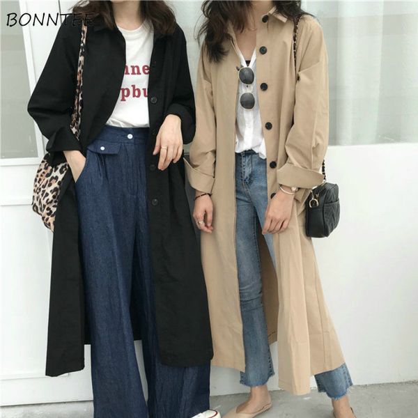 trench women spring pure khaki black new chic british style x-long trendy thin casual all-match femme outerwear loose minimalist, Tan;black
trench women spring pure khaki black new chic british style x-long trendy thin casual all-match femme outerwear loose minimalist, Tan;black