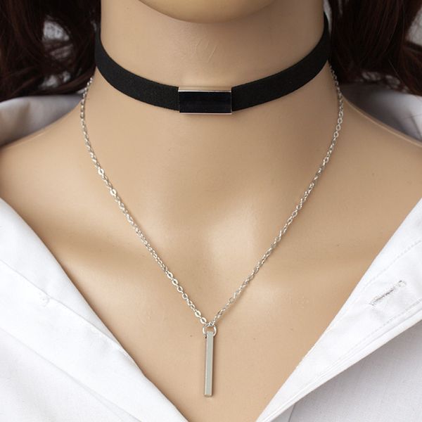 2016 new black velvet choker necklace gold chain bar chokers chocker necklace for women collares mujer collier ras du cou, Silver
2016 new black velvet choker necklace gold chain bar chokers chocker necklace for women collares mujer collier ras du cou, Silver