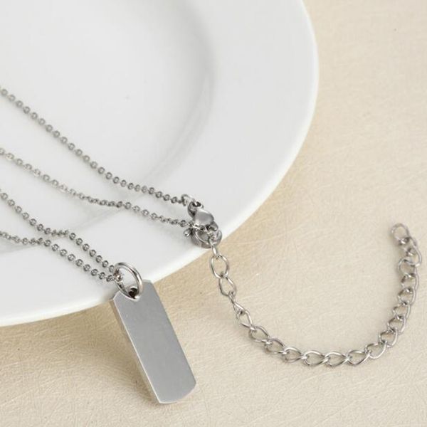 personalized custom engraved stainless steel necklace silver gold rectangular blank pendant necklace
personalized custom engraved stainless steel necklace silver gold rectangular blank pendant necklace