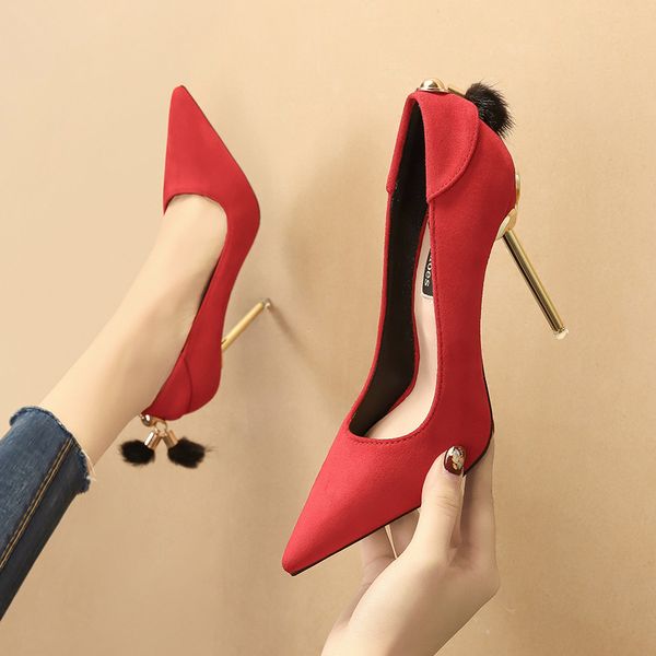 pumps new pointed toe high heels women party shoes suede slip-on .5cm banquet single shoes red green black grey 608-15
pumps new pointed toe high heels women party shoes suede slip-on .5cm banquet single shoes red green black grey 608-15