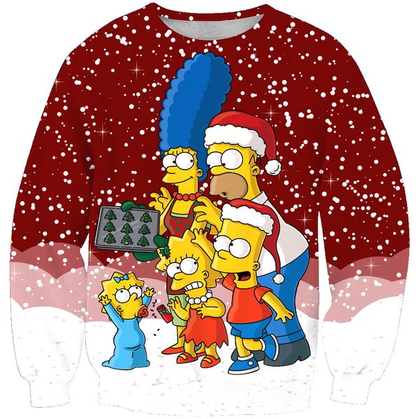 2019 cartoon simpsons characters fashion christmas sweatshirt men women crewneck sweatshirts long sleeve hip hop streetwear b260, Black
2019 cartoon simpsons characters fashion christmas sweatshirt men women crewneck sweatshirts long sleeve hip hop streetwear b260, Black