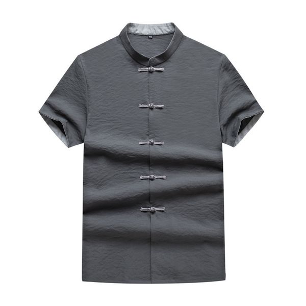 short sleeve shirt male big size plus fat plus men loose fat shirt li collar half sleeve china wind, White;black
short sleeve shirt male big size plus fat plus men loose fat shirt li collar half sleeve china wind, White;black