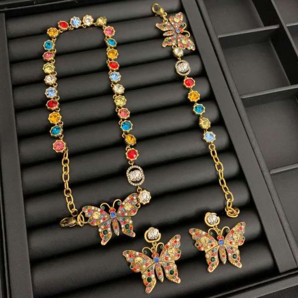 rhinestone butterfly necklace letter bracelet zircon ear ring brand jewelry ins same style, Silver
rhinestone butterfly necklace letter bracelet zircon ear ring brand jewelry ins same style, Silver