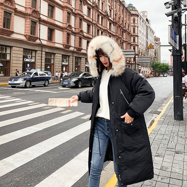 2019 winter new style korean-style down jacket women's mid-length large fur collar slim fit slimming thick coat off season speci, Blue;black
2019 winter new style korean-style down jacket women's mid-length large fur collar slim fit slimming thick coat off season speci, Blue;black