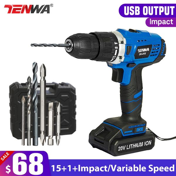 tenwa 20v impact cordless drill lithium battery charging plug electric screwdriver with toolbox 13pcs drill bit electrical tools
tenwa 20v impact cordless drill lithium battery charging plug electric screwdriver with toolbox 13pcs drill bit electrical tools